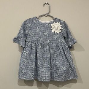 Pippa & Julie Blue and White Gingham Dress Whimsical Cottagecore